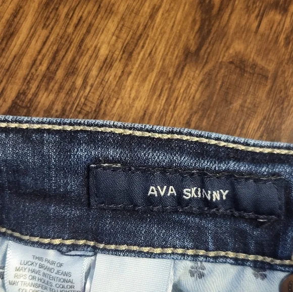 Women's Lucky Brand Size 6/28 Ava Skinny  Jeans With Raw Hem - Picture 3 of 5